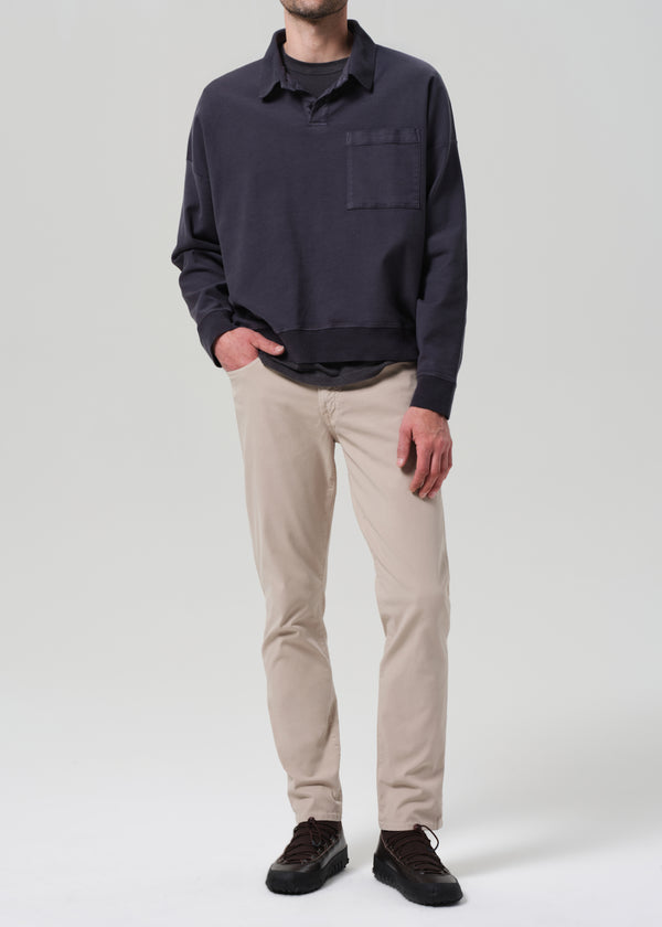 Gold Sign Gage Slim Straight Italian Canvas In Wheat