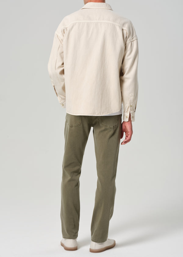 Gold Sign Gage Slim Straight Soft Weft In Hiro Green