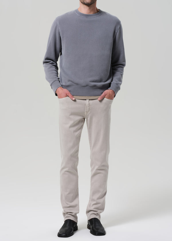 Gold Sign Gage Slim Straight Soft Weft In Pale Grey