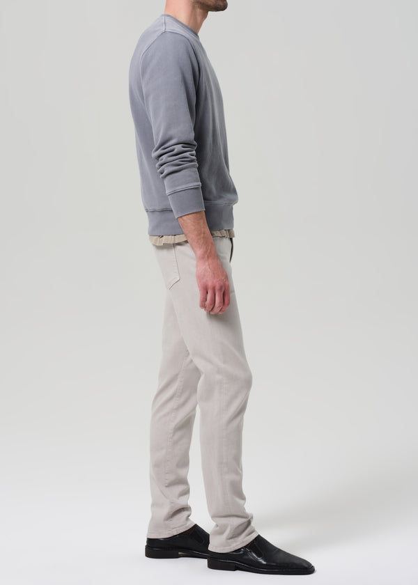 Gold Sign Gage Slim Straight Soft Weft In Pale Grey