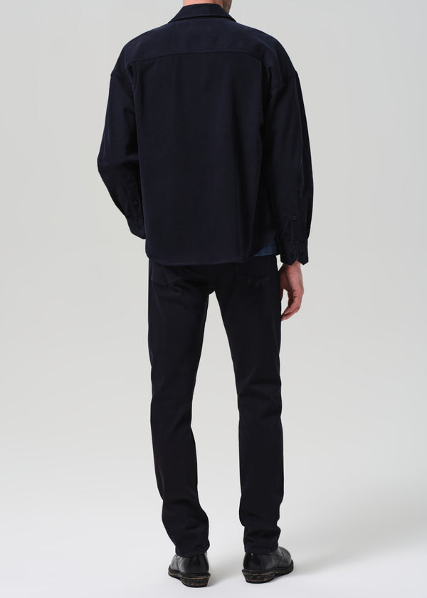 Gold Sign Gage Slim Straight Soft Weft In True Navy