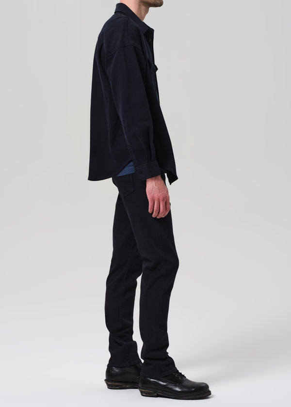 Gold Sign Gage Slim Straight Soft Weft In True Navy