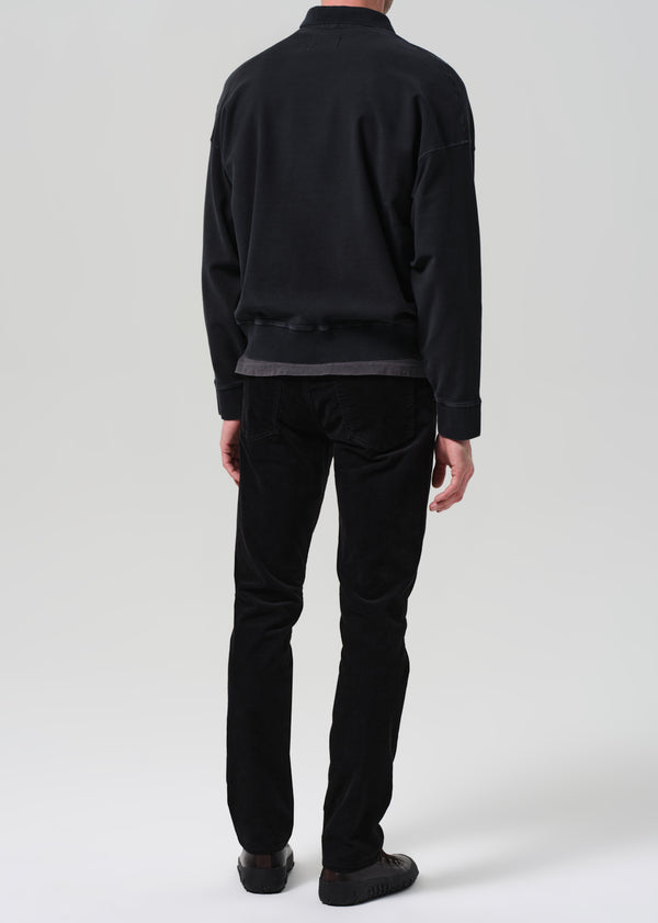 Gold Sign Gage Slim Straight Stretch Corduroy In Black