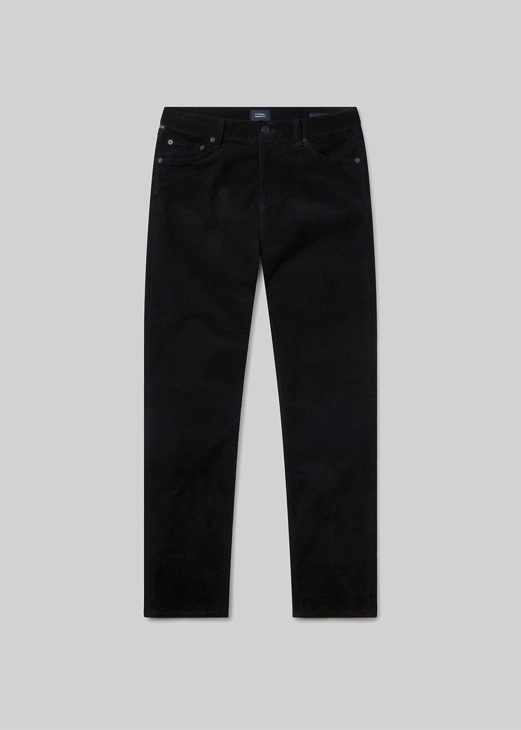 gold sign Gage Slim Straight Stretch Corduroy In Black