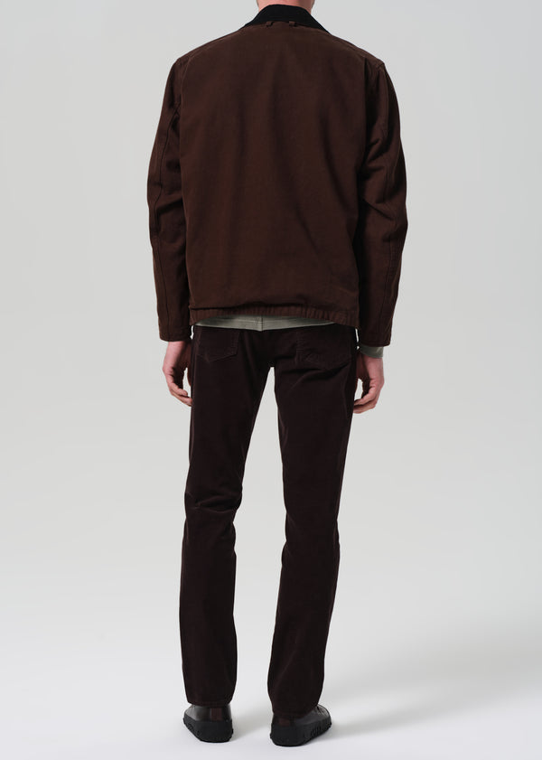 Gold Sign Gage Slim Straight Stretch Corduroy In Dark Espresso