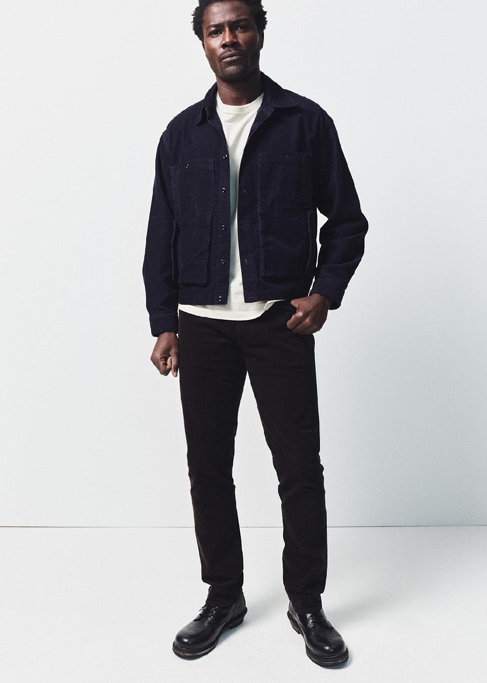 gold sign Gage Slim Straight Stretch Corduroy In Dark Espresso