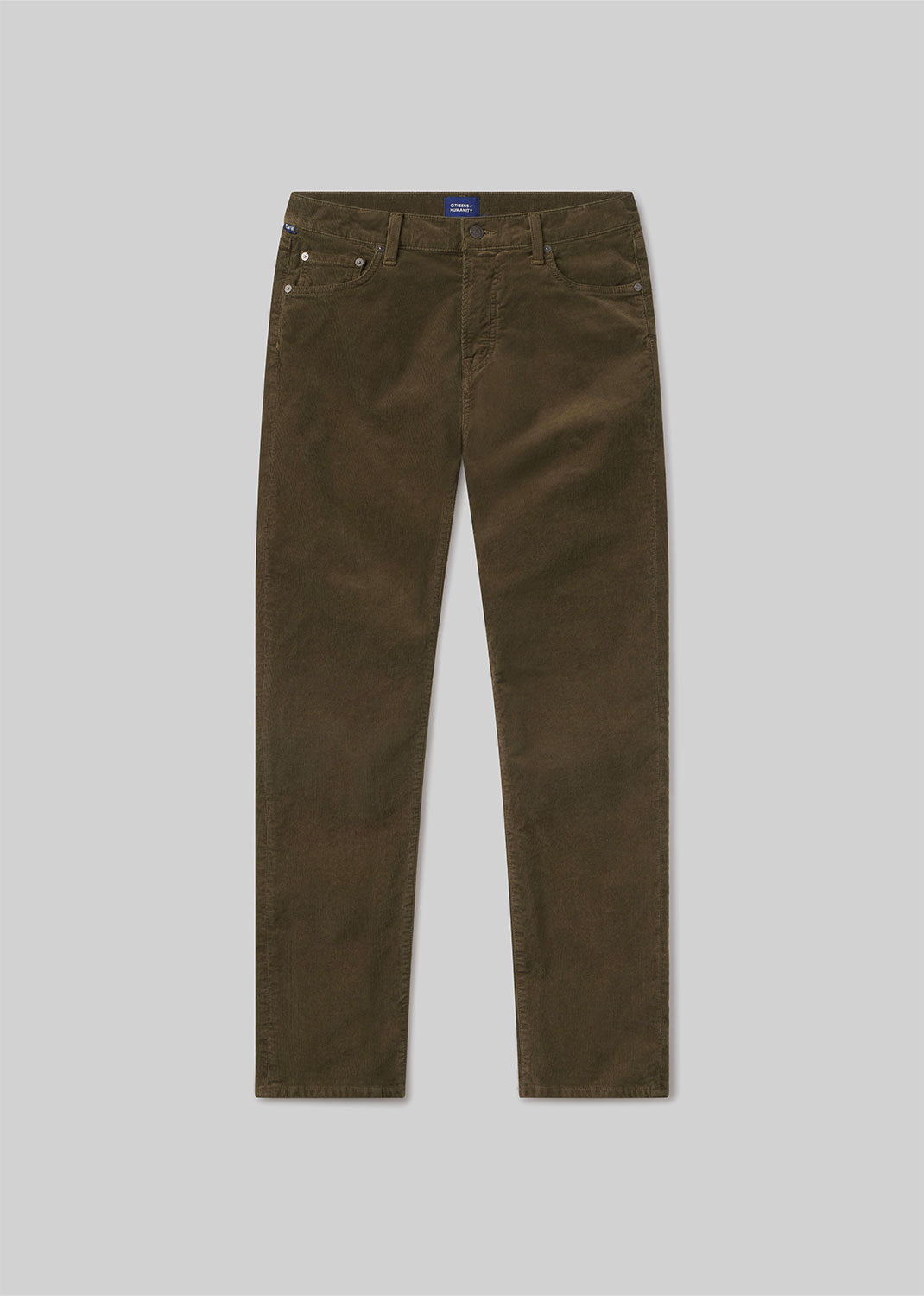 gold sign Gage Slim Straight Stretch Corduroy In Olive