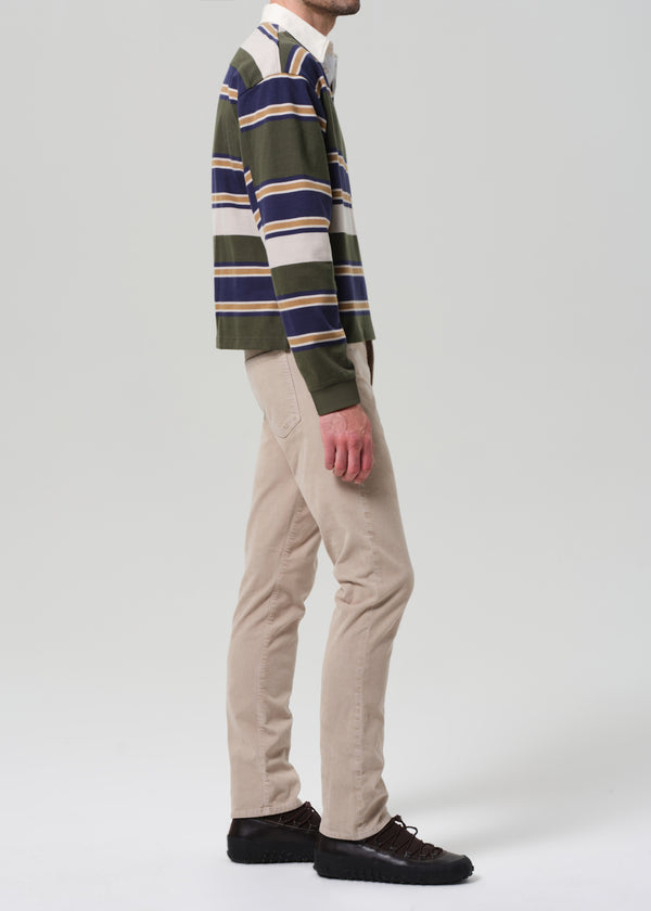 Gold Sign Gage Slim Straight Stretch Corduroy In Wheat