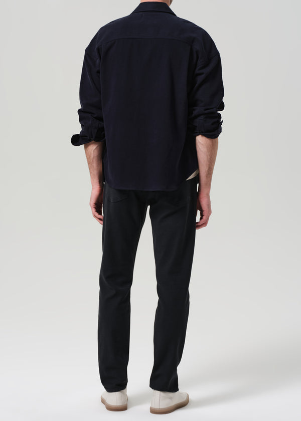 Gold Sign Adler Slim French Terry In Charred Cedar