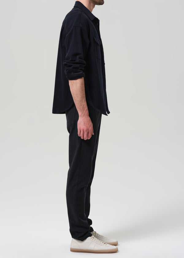 Gold Sign Adler Slim French Terry In Charred Cedar