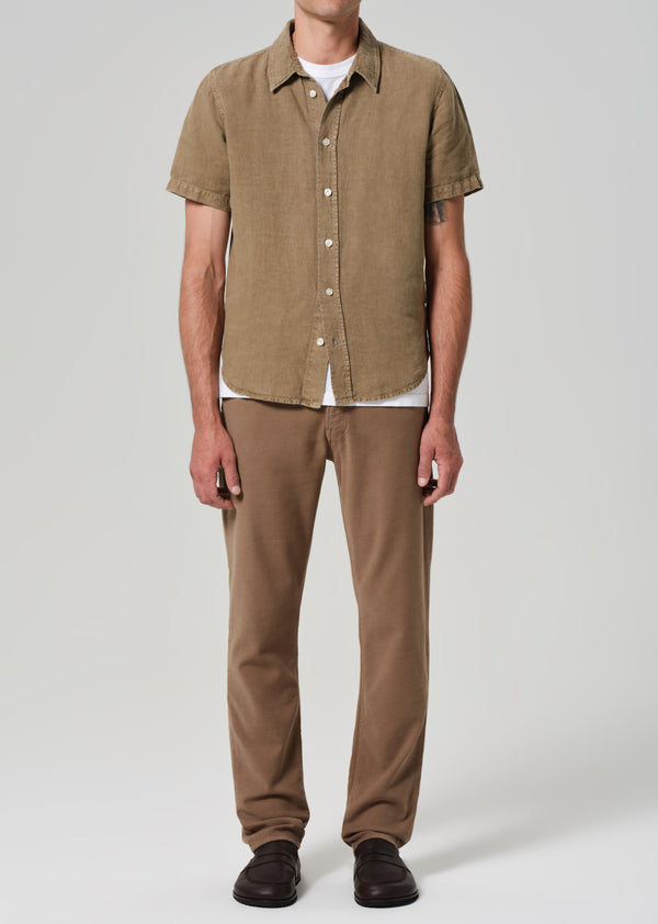 Gold Sign Adler Slim French Terry In Reservoir