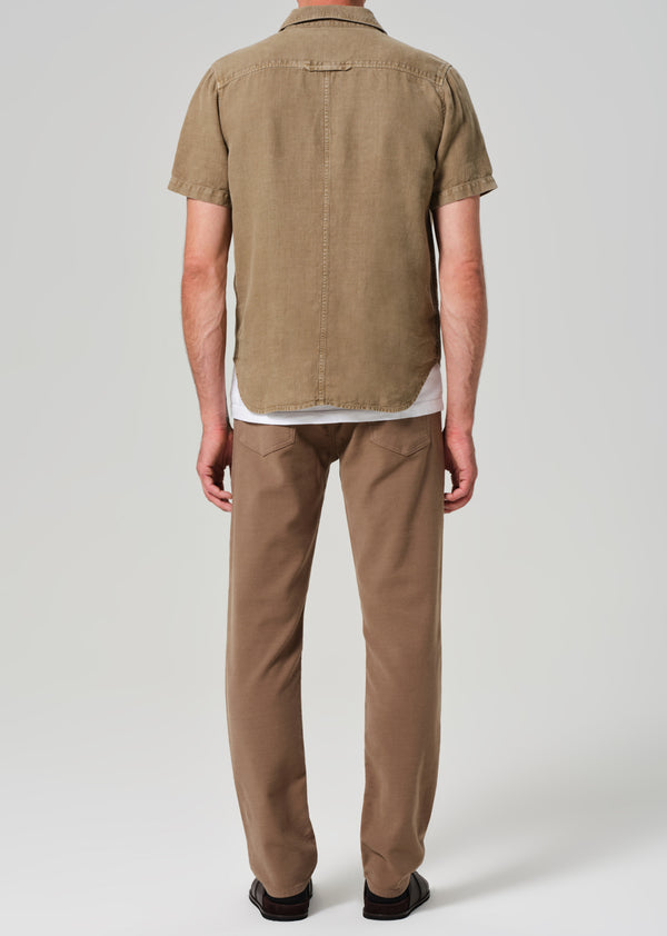 Gold Sign Adler Slim French Terry In Reservoir