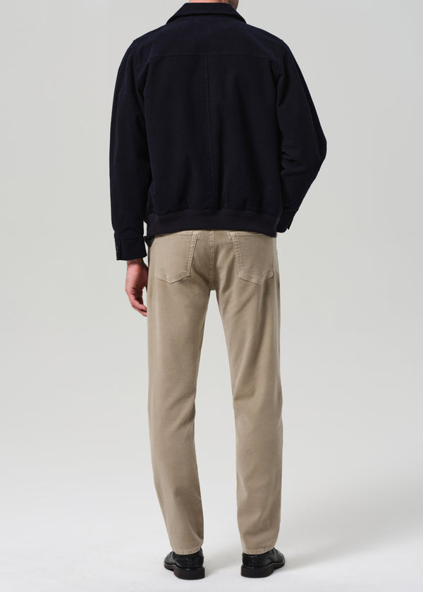 Gold Sign Adler Slim French Terry In Vintage Stone