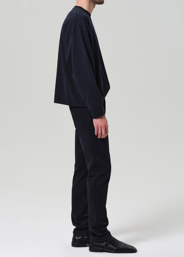 Gold Sign Adler Slim Soft Weft In True Navy