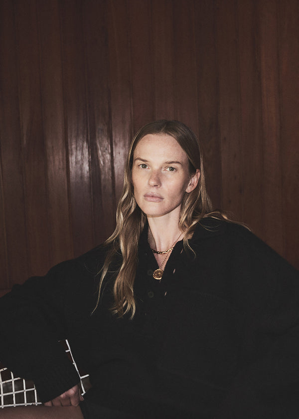 Gold Sign Agatha Rugby Sweater In Black