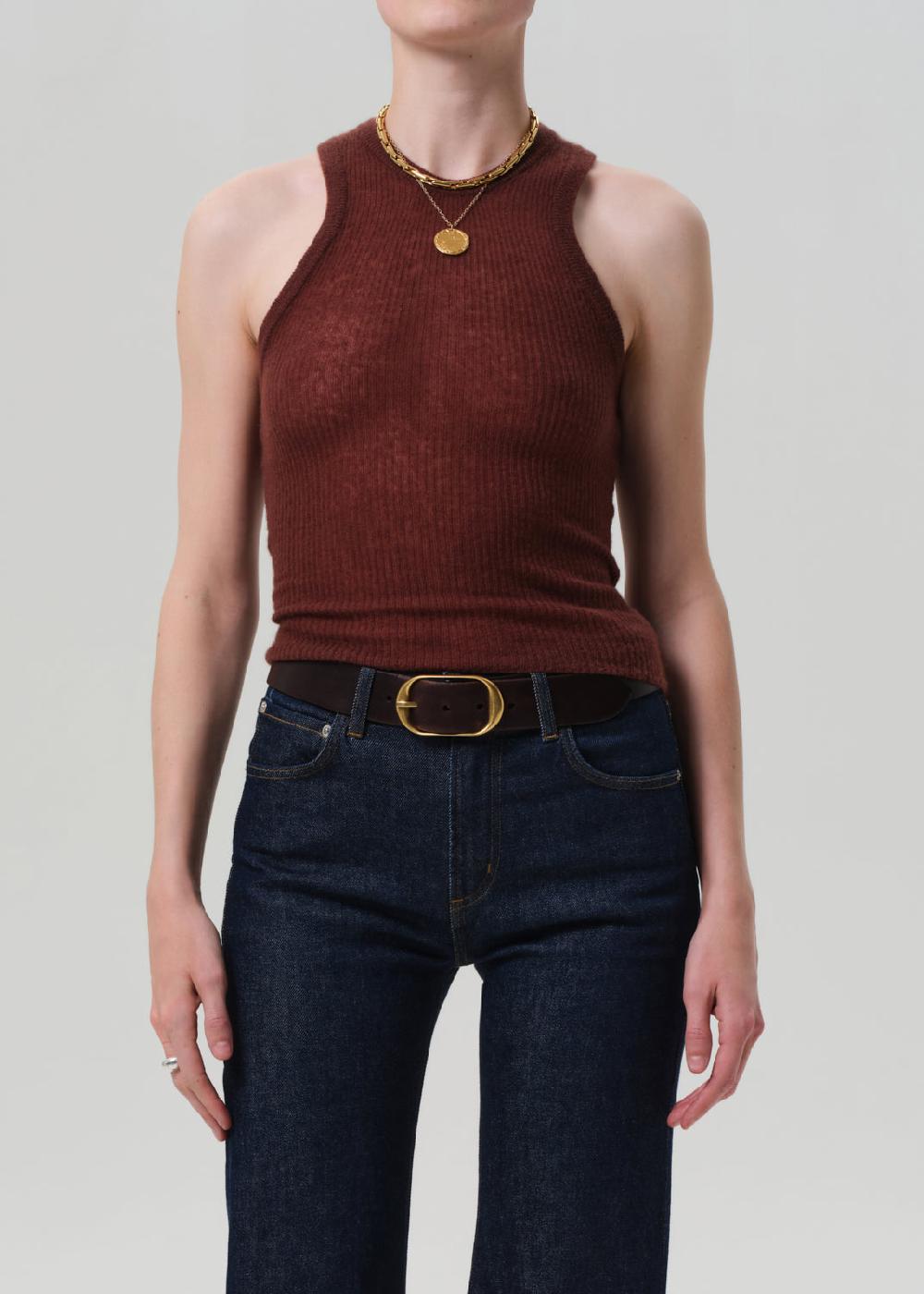 gold sign Akira Sweater Tank In Torrone