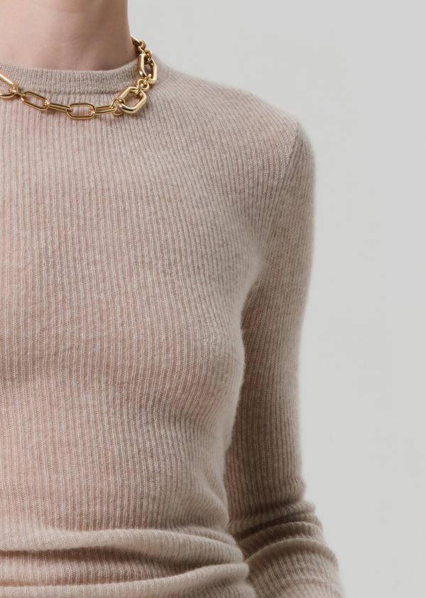 Gold Sign Alessia Crewneck Sweater In Oatmeal