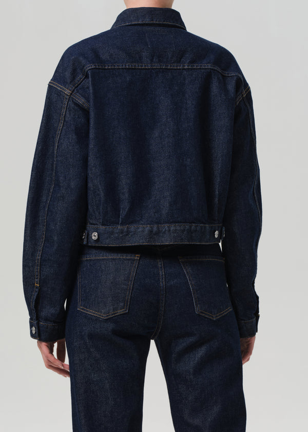 Gold Sign Alma Jacket With Horsebit In Helia