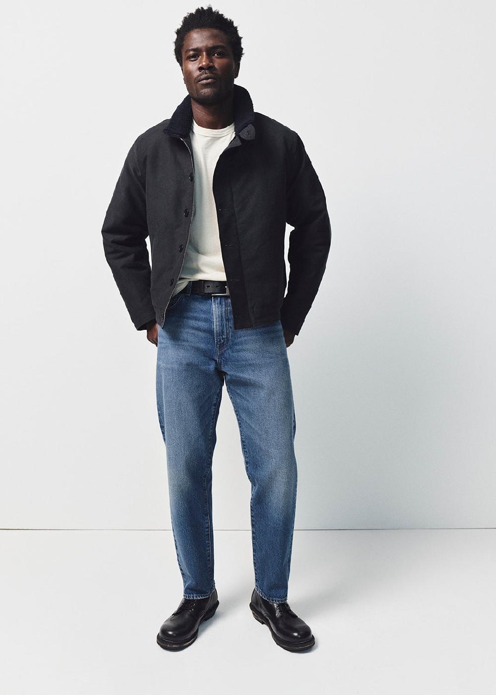 gold sign Ando Relaxed In Mid Blue