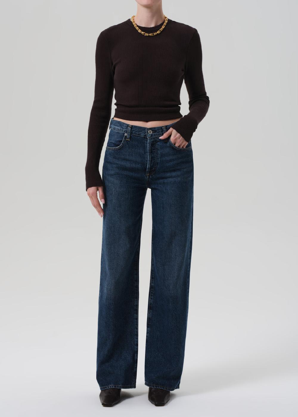 gold sign Annina High Rise Wide Leg 33" In Westwood