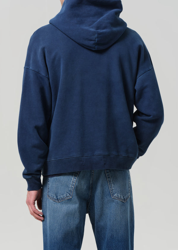 Gold Sign Archive Hoodie In Indigo