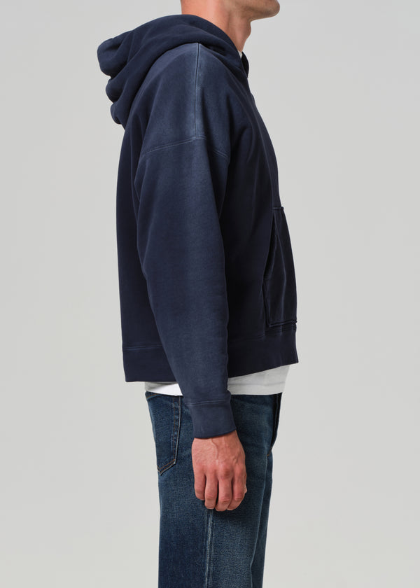 Gold Sign Archive Hoodie In Washed Marine