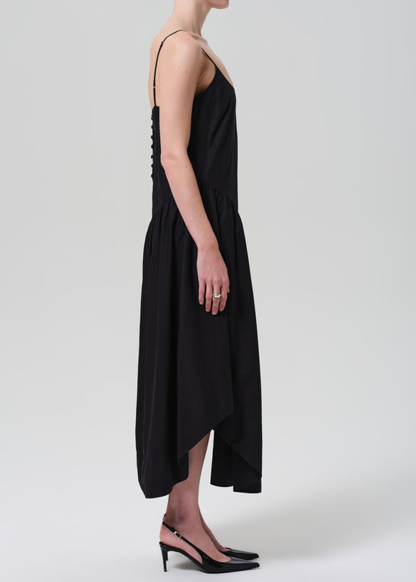 Gold Sign Ari Dress In Black