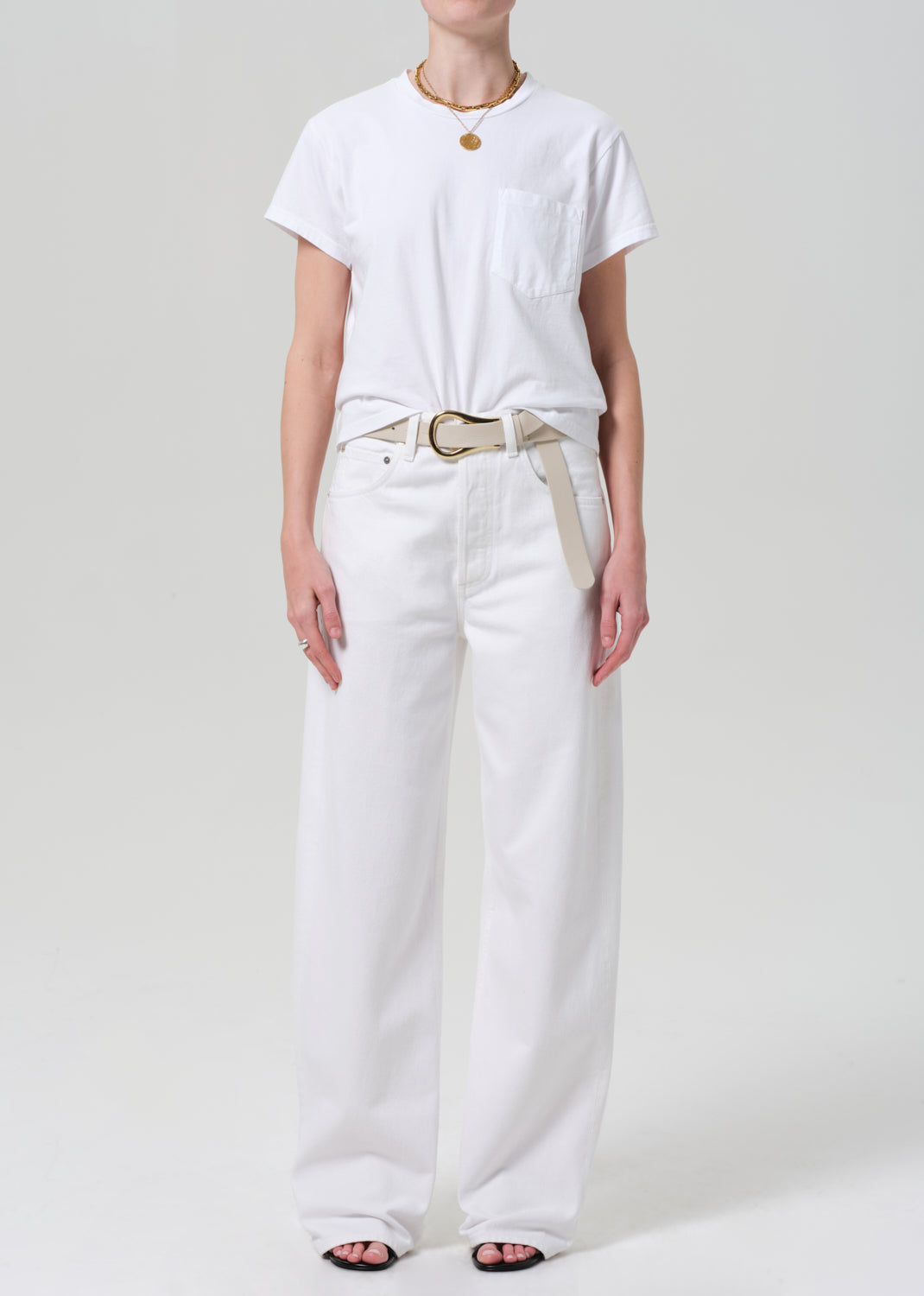 gold sign Ayla Baggy In Crescent