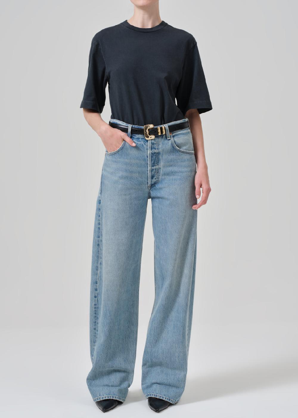 gold sign Ayla Baggy In Skylights