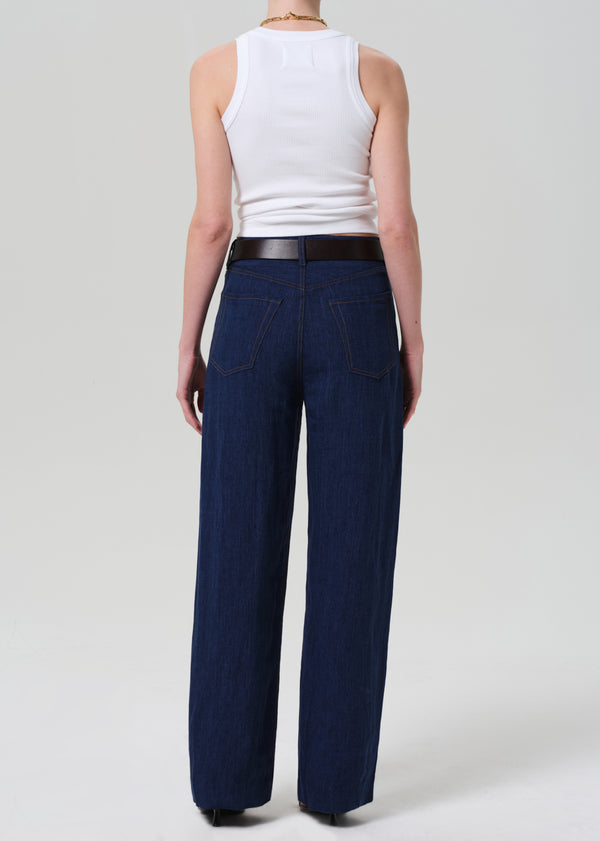 Gold Sign Ayla Baggy Linen In Denim
