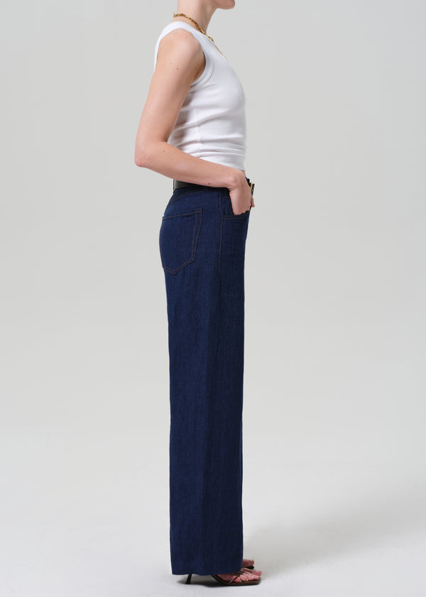 Gold Sign Ayla Baggy Linen In Denim