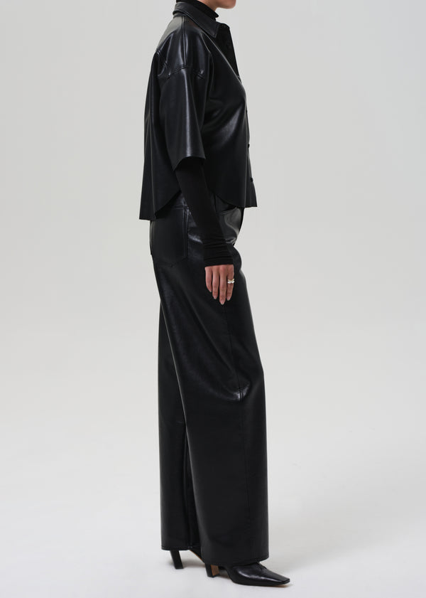 Gold Sign Ayla Baggy Recycled Leather In Black