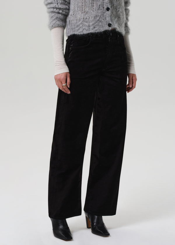 Gold Sign Ayla Baggy Velvet In Black