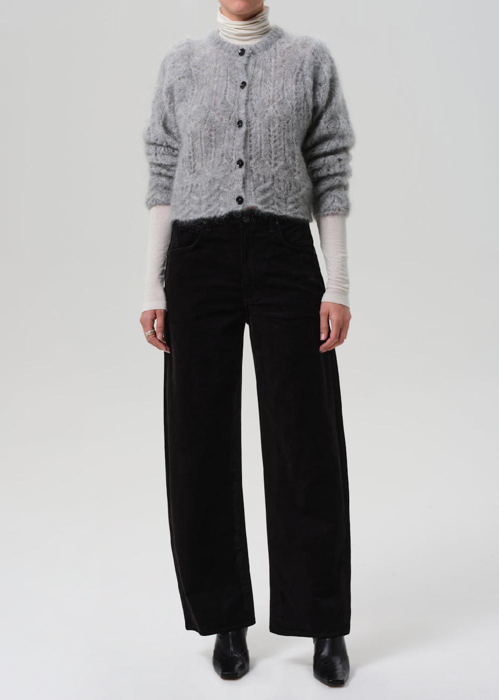 gold sign Ayla Baggy Velvet In Black