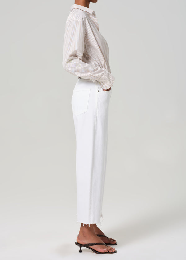 Gold Sign Ayla Raw Hem Crop In Harlow