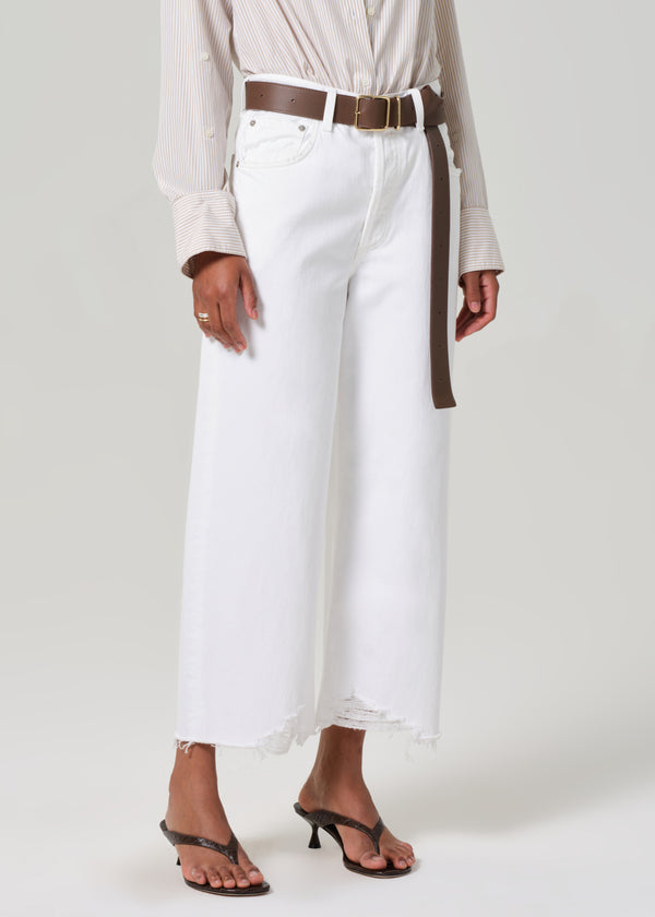 Gold Sign Ayla Raw Hem Crop In Harlow