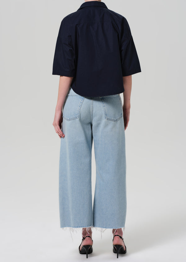 Gold Sign Ayla Raw Hem Crop In Vaquero