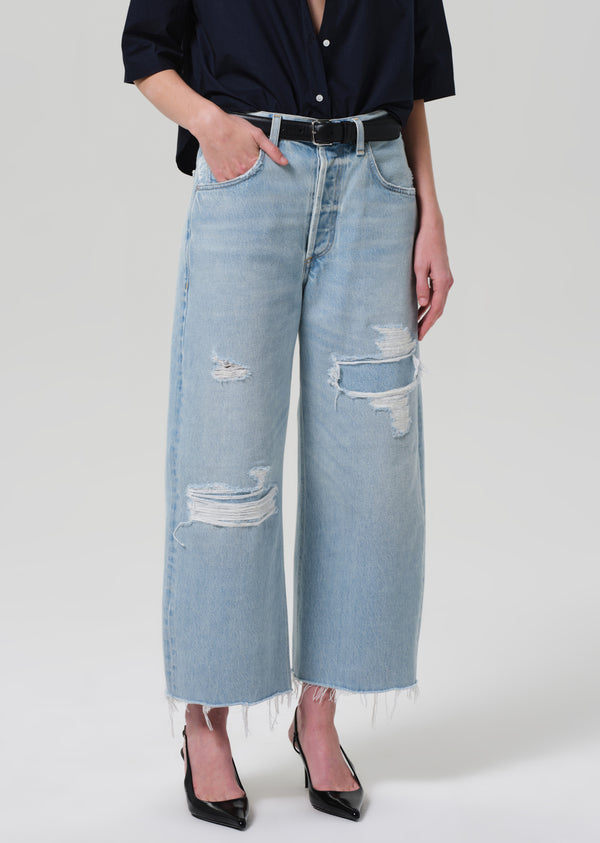 Gold Sign Ayla Raw Hem Crop In Vaquero