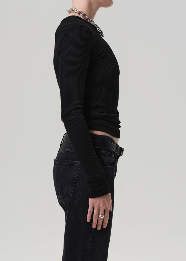 Gold Sign Bina Crewneck In Black