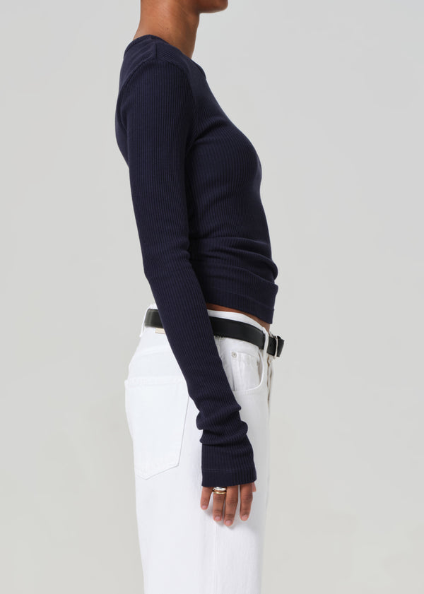 Gold Sign Bina Crewneck In Navy