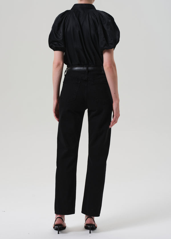 Gold Sign Blaine High Rise Straight In Solid Black