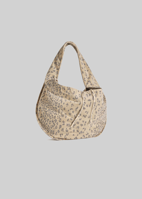 Gold Sign Boho Bag In Natural Cheetah