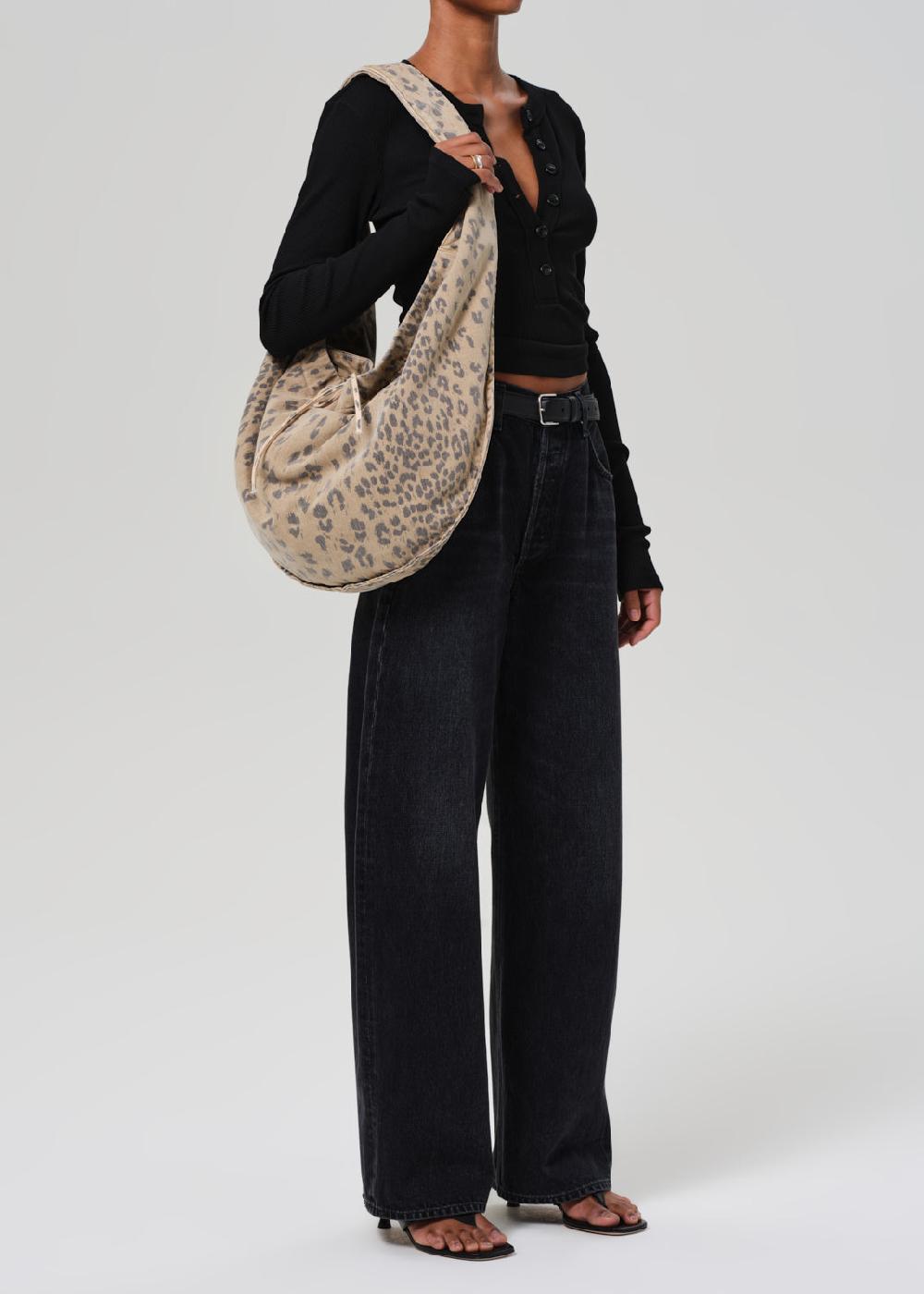 gold sign Boho Bag In Natural Cheetah