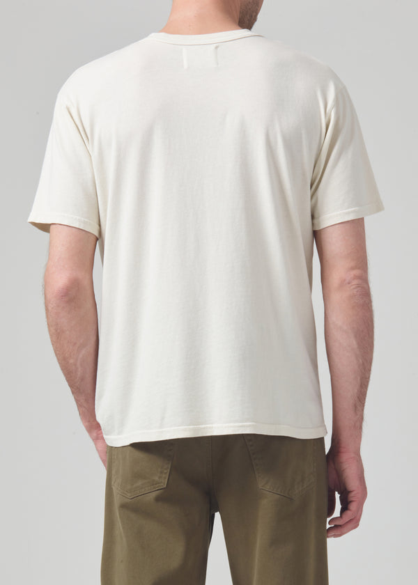 Gold Sign Box Tee In Naturaline