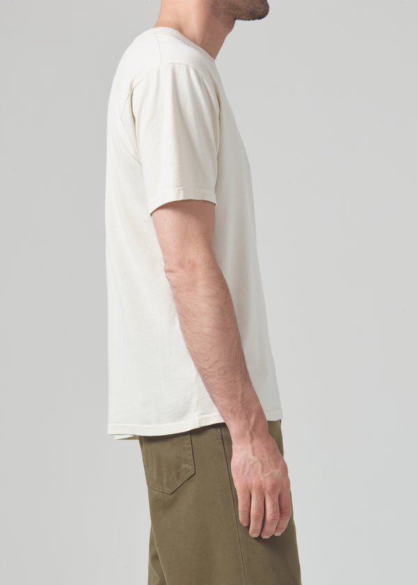 Gold Sign Box Tee In Naturaline