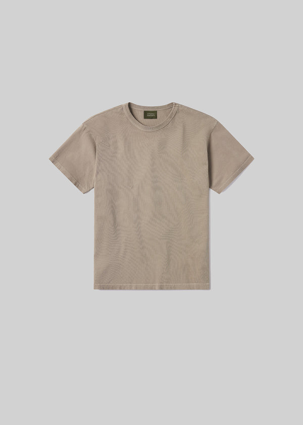 Gold Sign Box Tee In Pelican