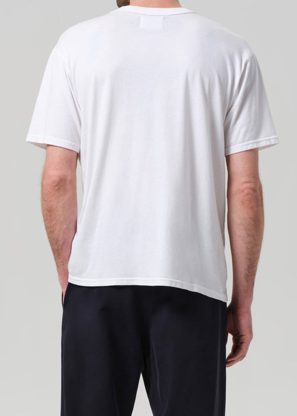 Gold Sign Box Tee In White