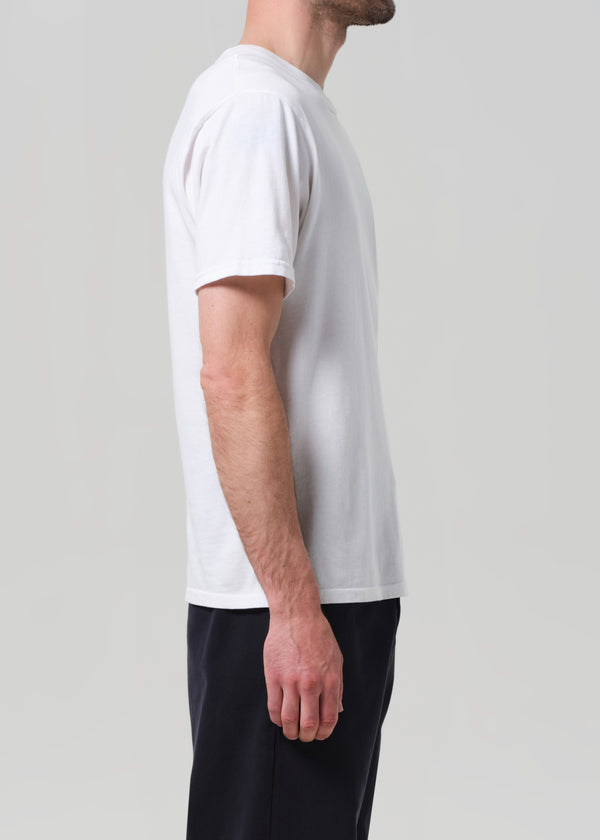 Gold Sign Box Tee In White