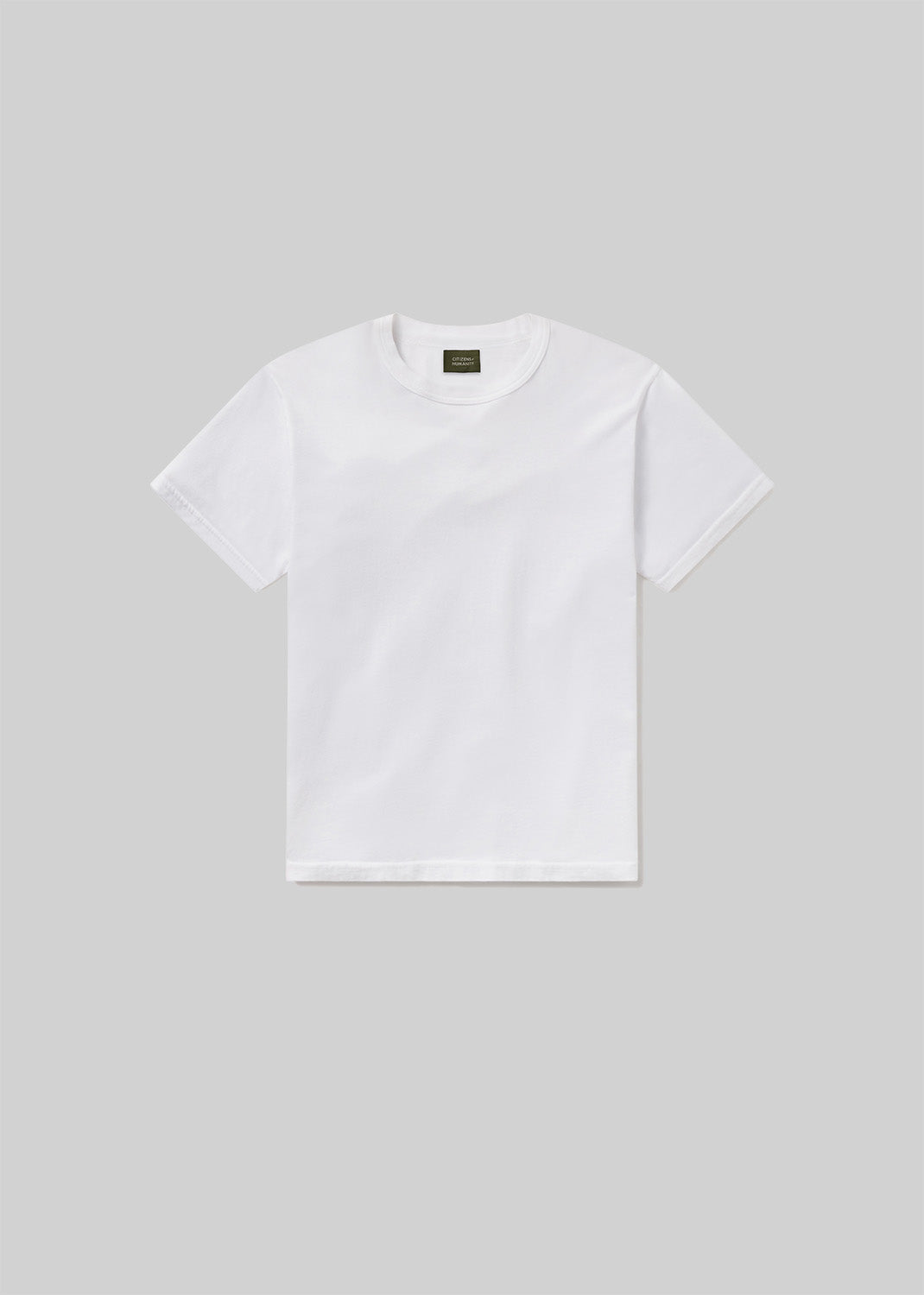 gold sign Box Tee In White