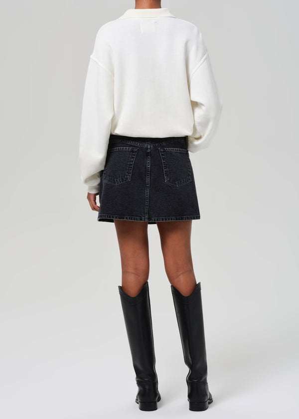 Gold Sign Brita Mini Skirt In Meteorite